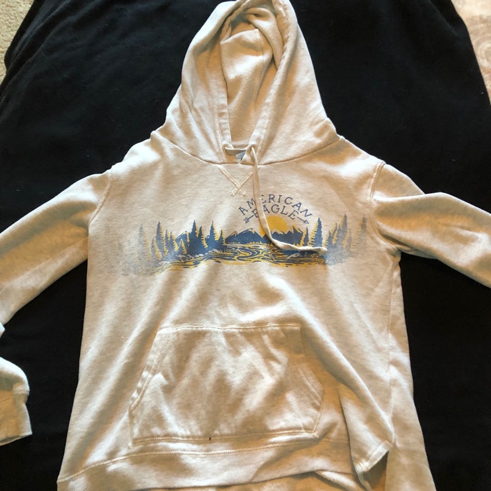 Grey American Eagle Hoodie
